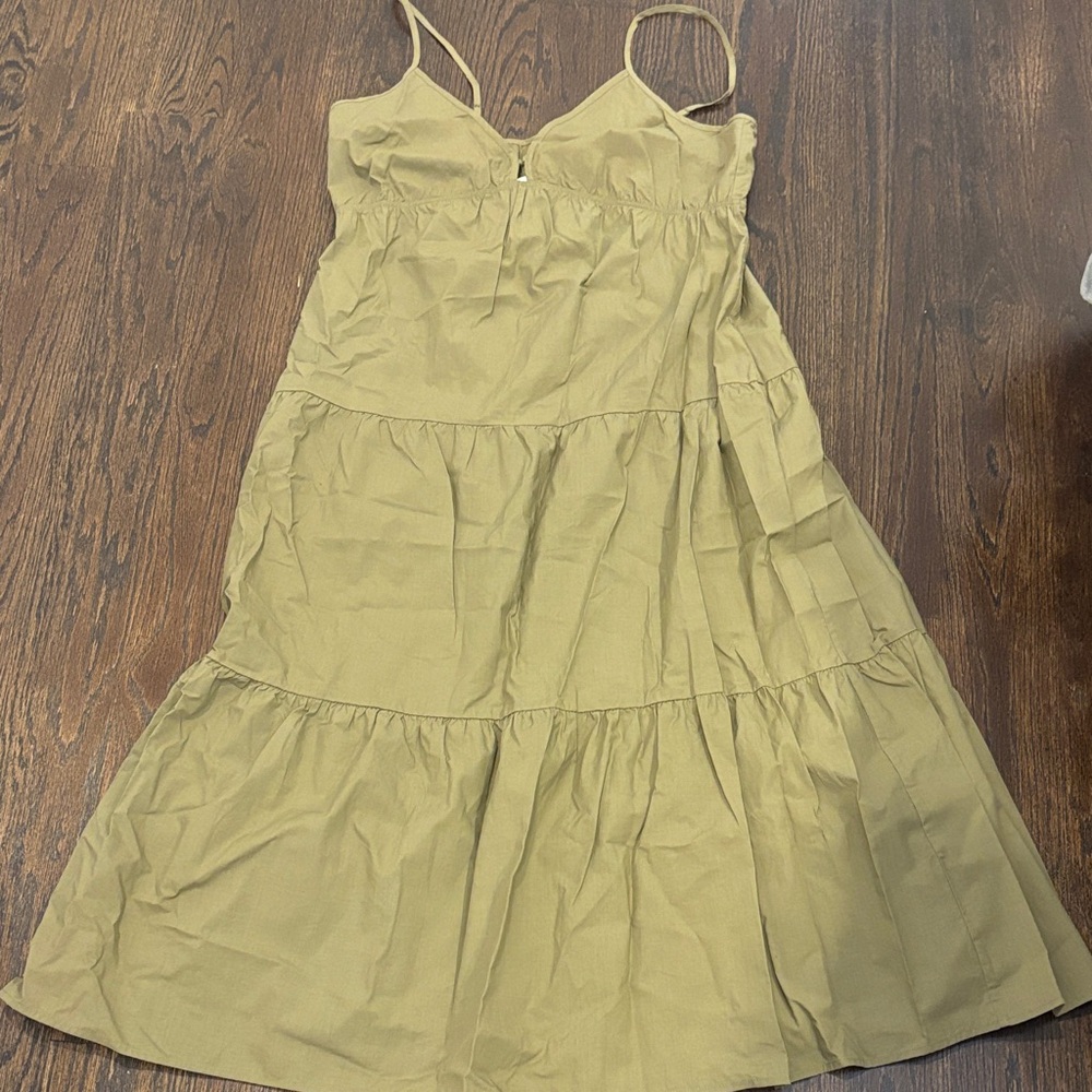 Rails Women’s Olive Tiered Midi Dress Size Medium